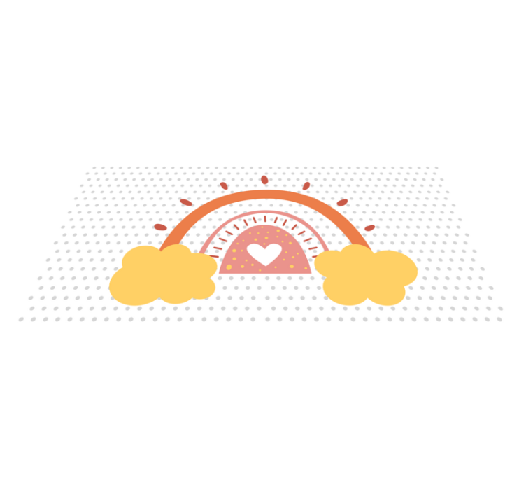 vinylový koberec pre bábätko dúhová oblaková krajina - Tenstickers