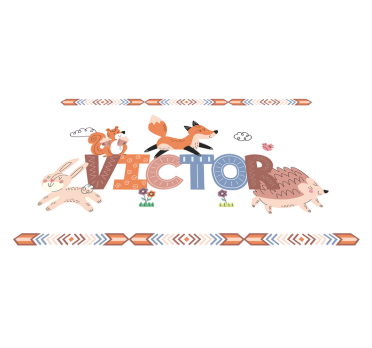 vinylový koberec meno prispôsobiteľné potvorky - Tenstickers