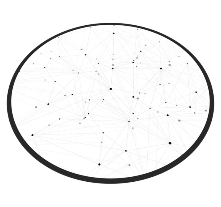 čierno-biele bodkované čiary vzor podlahový koberec - Tenstickers