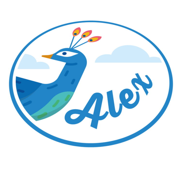 vinylový koberec s menom prispôsobiteľný páv - Tenstickers