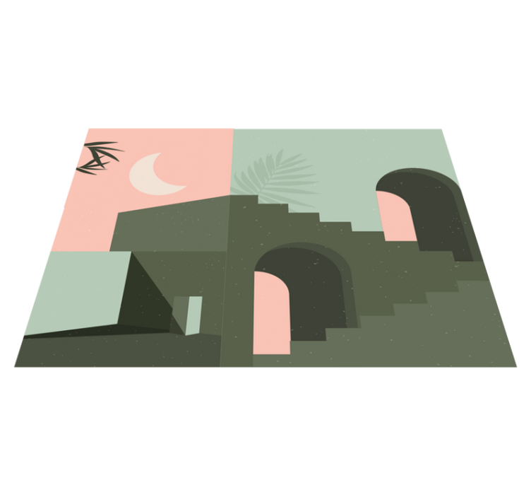 Vinylový koberec minimalisticky abstraktná scenéria - Tenstickers