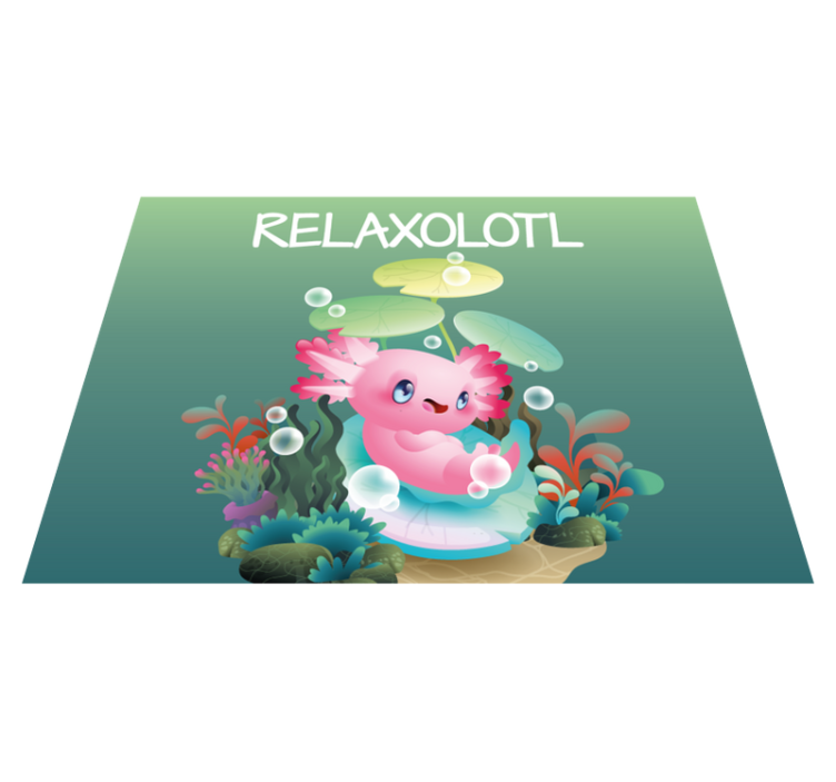 rôzne vinylové koberce pre deti relaxolotl jazierko - Tenstickers