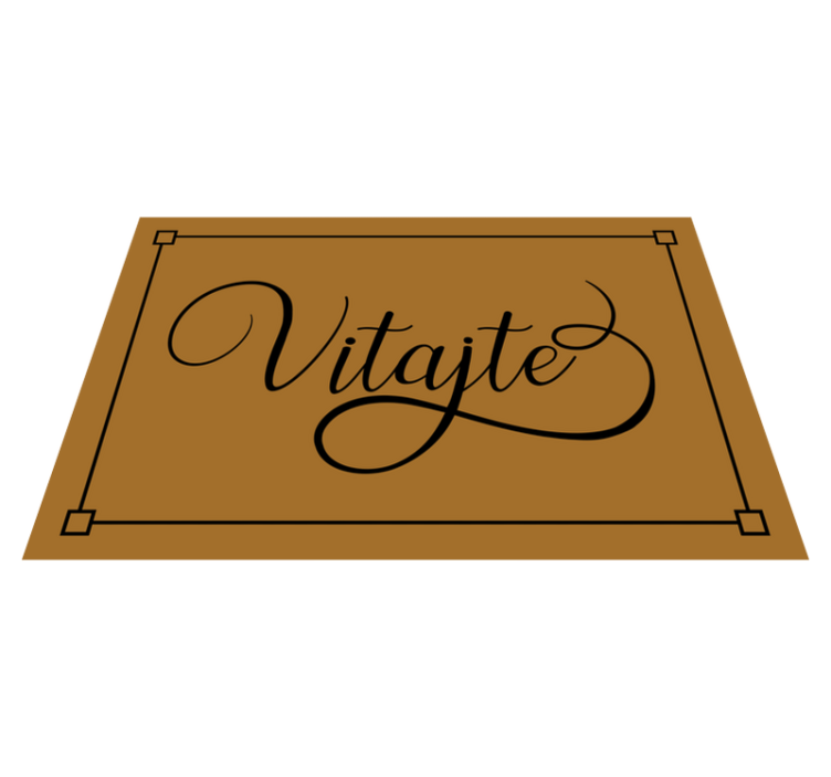 Vinylový koberec s nápisom vitajte - Tenstickers