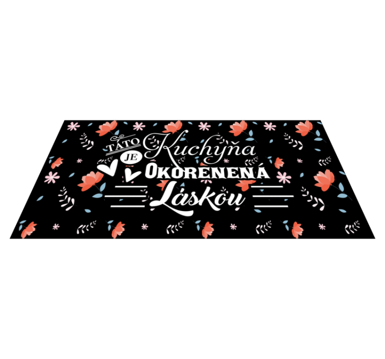 Vinylový koberec kuchyňa okorenená láskou - Tenstickers