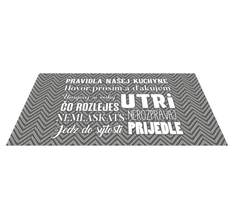 Vinylový koberec pravidlá kuchyne - Tenstickers