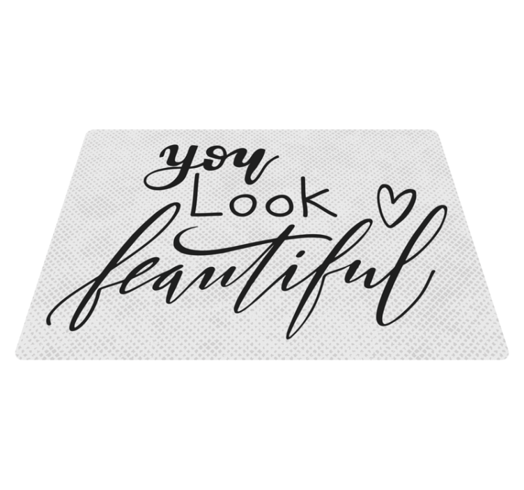 Vinylový koberec you look beautiful - Tenstickers