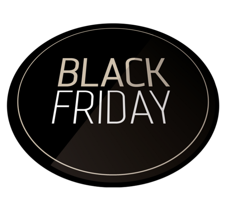 okrúhly vinylový koberec "Black Friday""Čierny piatok" - Tenstickers