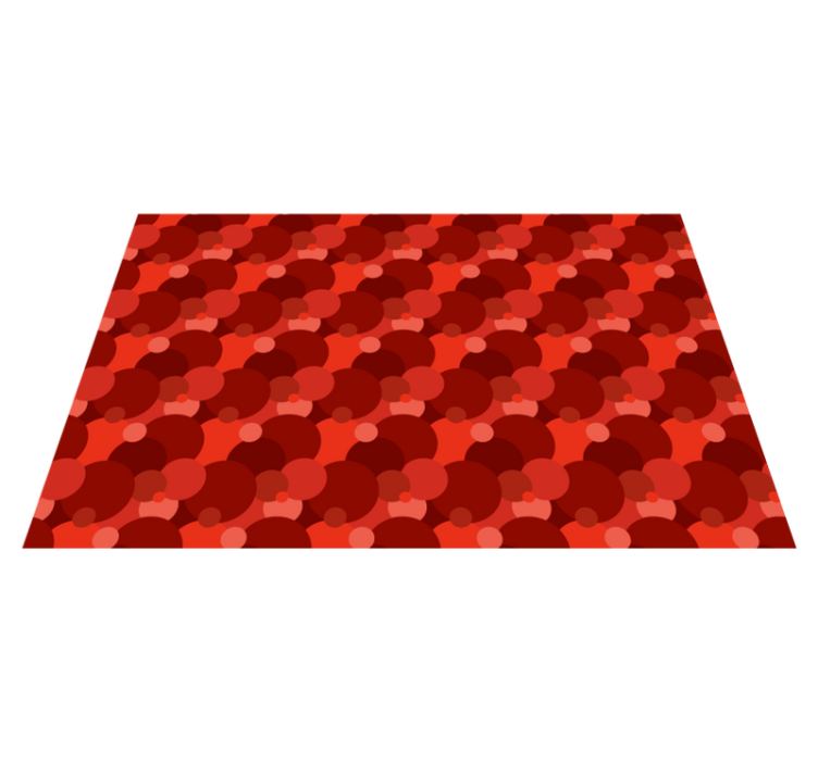 červený vinylový koberec moderný vzor kruhov - Tenstickers