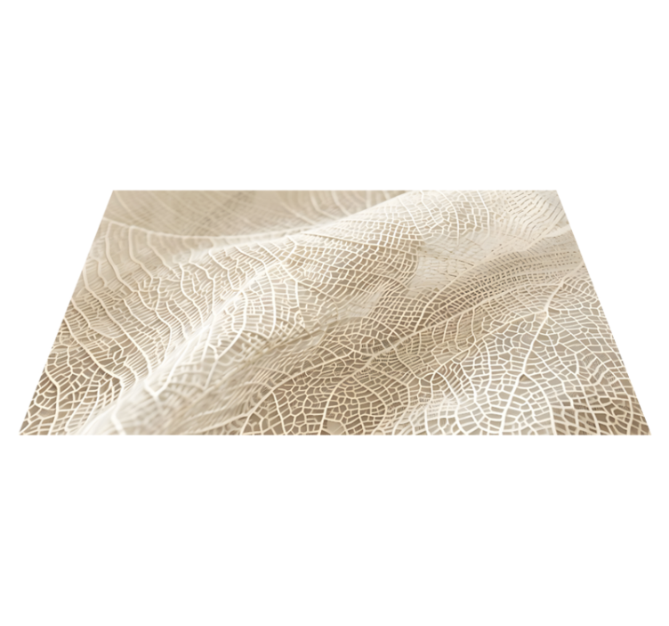 béžový vinylový koberec minimalistické listy - Tenstickers