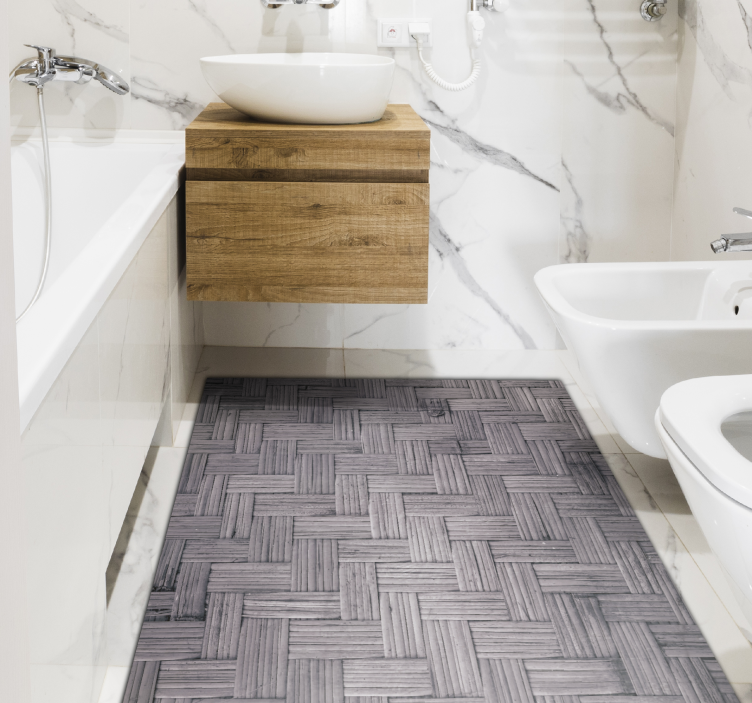 vzorovaný vinylový koberec tkaný textúrovaný detail - Tenstickers