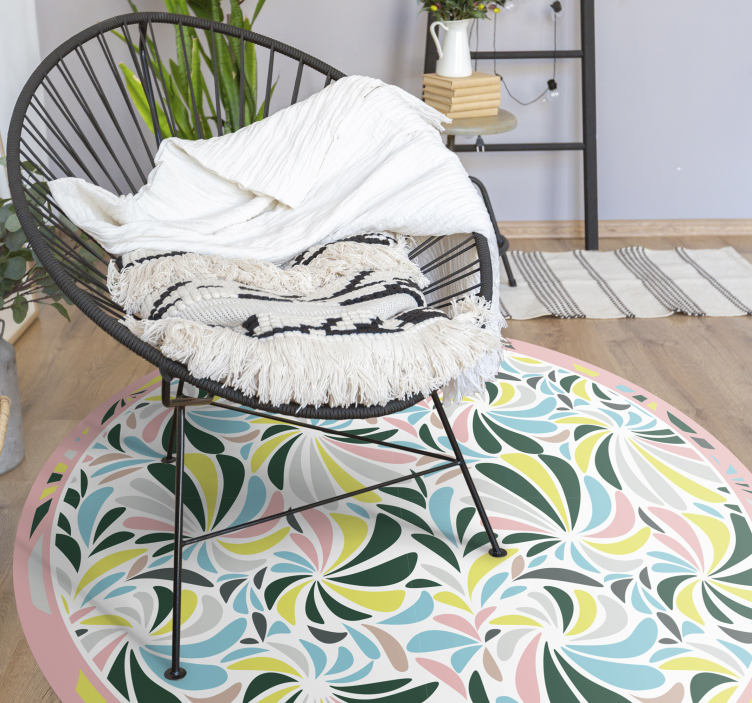 vinylový koberec pre bábätko farebné kvetinové viery - Tenstickers