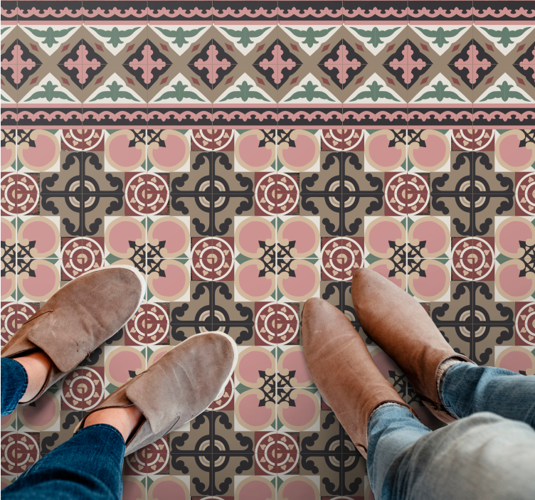 vinylový koberec do kuchyne retro botanický motív - Tenstickers