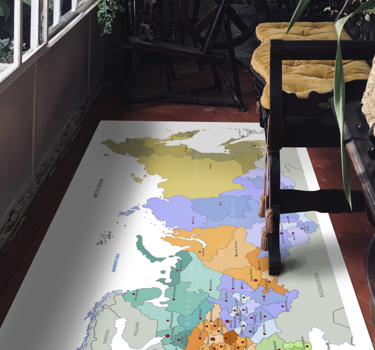 Mapová karta sssr - alebo koberec s mapou sveta - Tenstickers
