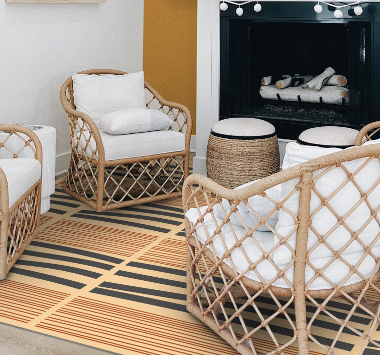 vinylový koberec do spálne vrstvená pruhovaná elegancia - Tenstickers