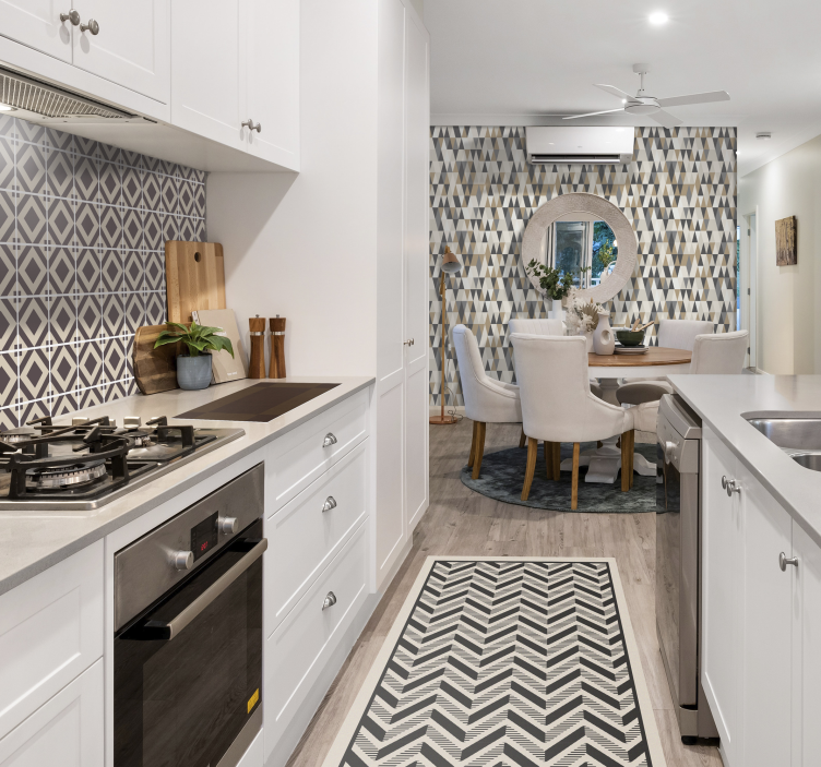 Kuchynský severský šíp severský vinylový koberec - Tenstickers