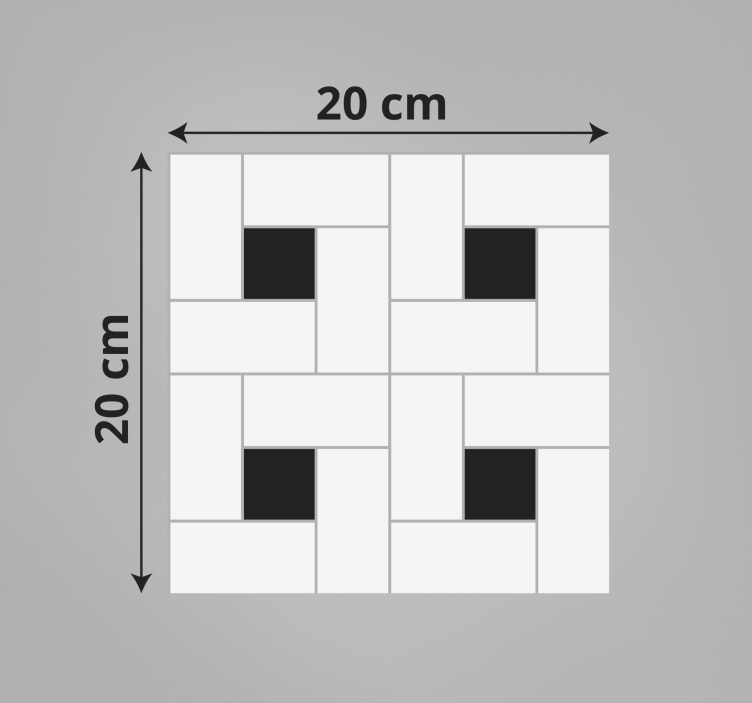 vinylový koberec kachličky kockovaný vzor - Tenstickers