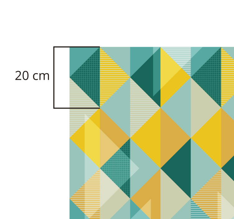 Príbeh trojuholníkov geometrický vinyl koberec - Tenstickers