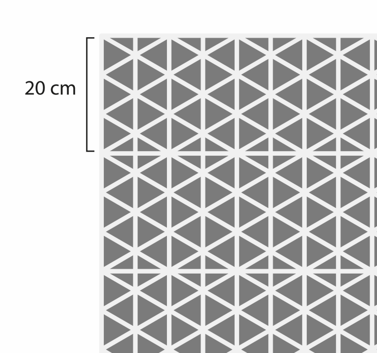 Sivé a biele trojuholníkové kuchynské geometrické koberce - Tenstickers
