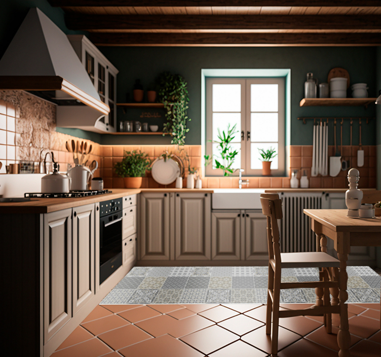 Marocký štýl dlaždice efekt dlaždice koberec - Tenstickers