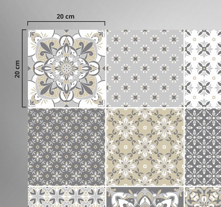 Marocký štýl dlaždice efekt dlaždice koberec - Tenstickers