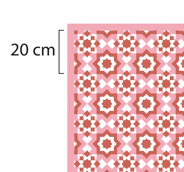 Kuchynský vinylový koberec červené štvorce dlaždicový koberec - Tenstickers