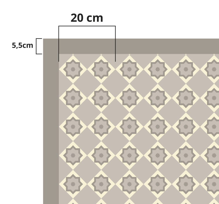 Dlaždice z cementovo béžovej dlaždice - Tenstickers