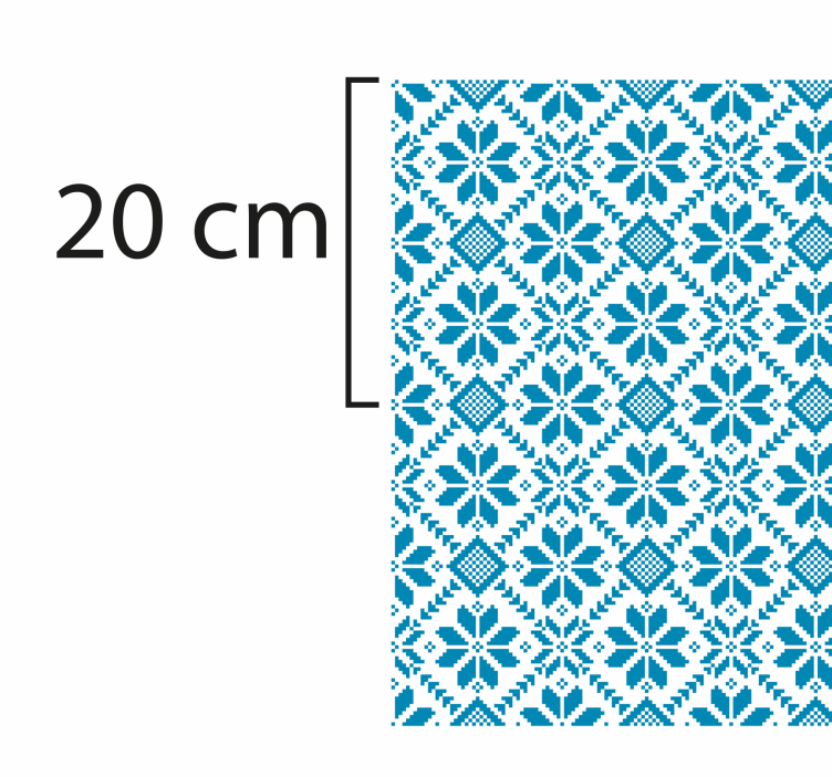 Modrá a biela kvetinová mozaika mozaikové podlahové dlaždice - Tenstickers