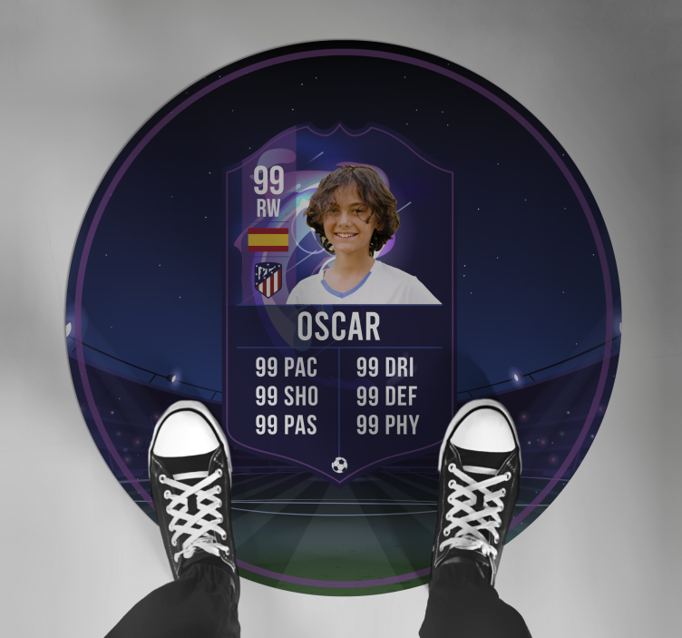 vinylový koberec pre mládež futbalový hráčská kartaFutbalová hráč - Tenstickers