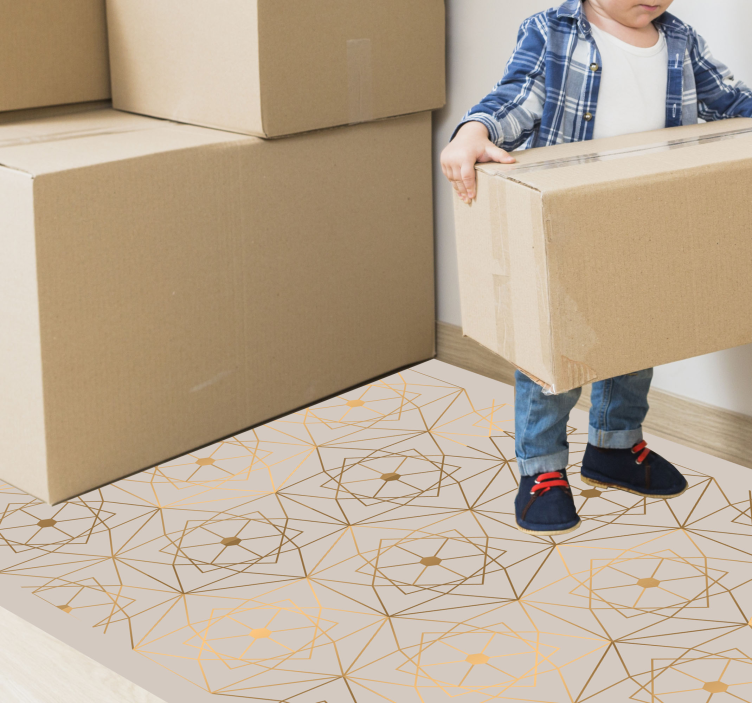 Hnedé mozaikové podlahové dlaždice s textúrou - Tenstickers