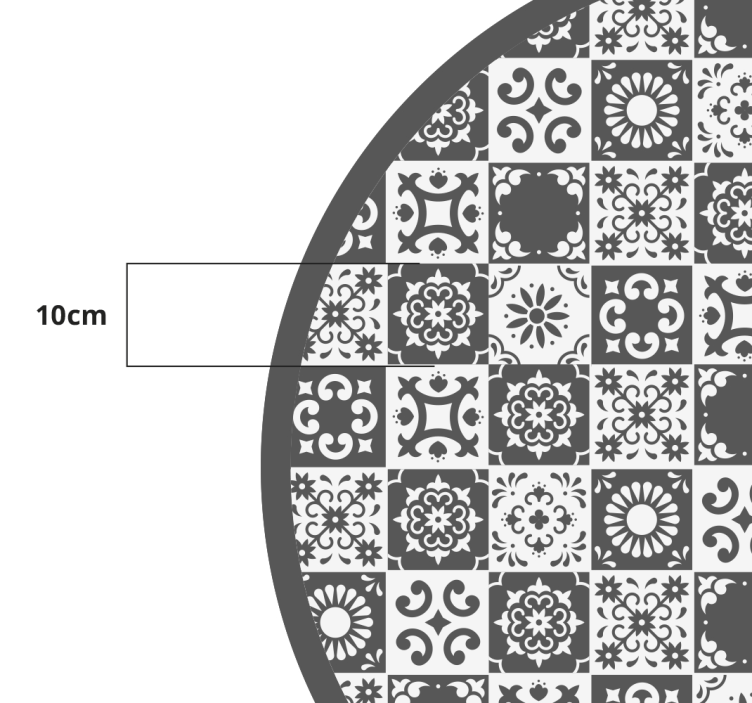 šedá a biela dlažba koberec do spálne - Tenstickers