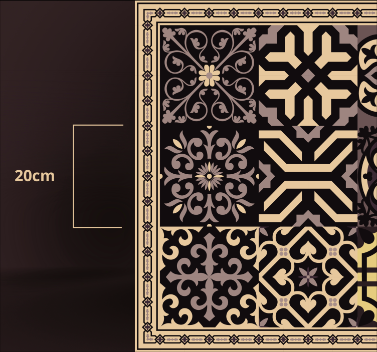 čierny cementový chvostový koberec - Tenstickers