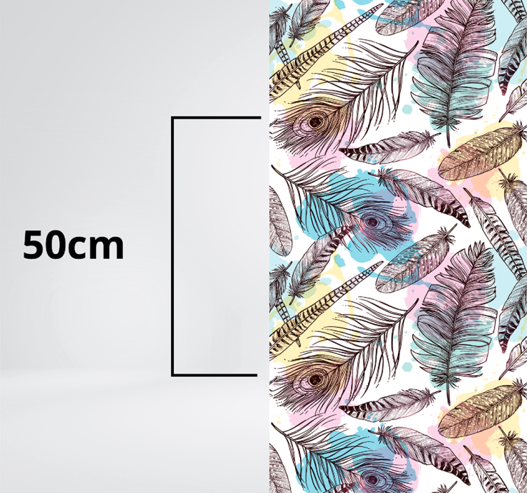 vinylový koberec s kvetmi motív peria - Tenstickers