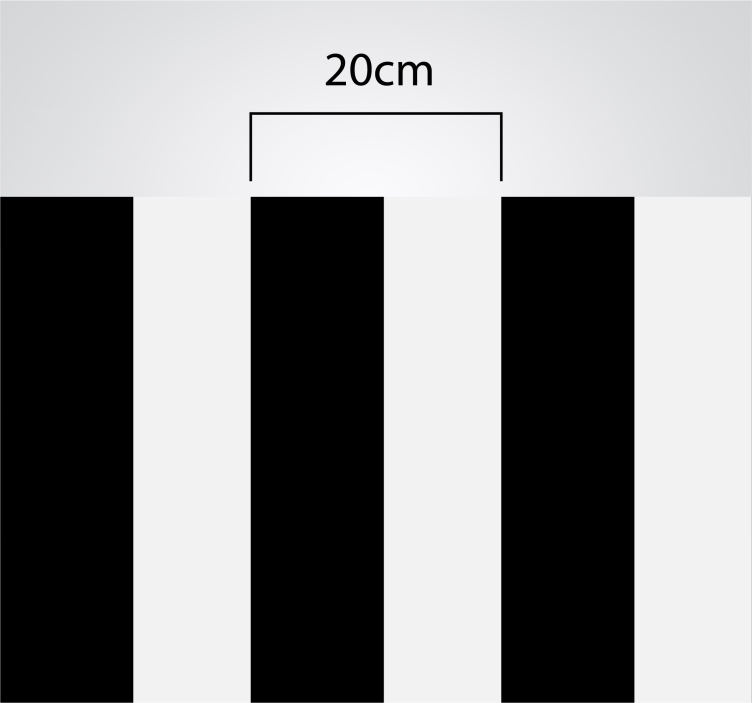 Kuchynský čierno-biely pásikový vinylový koberec - Tenstickers