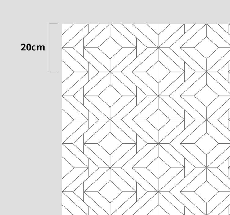 vinylový koberec s geometrickýmy tvarmi biely vzor - Tenstickers