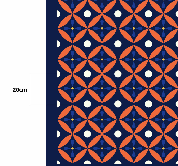 Vinylový koberec s geometrickými tvarmi a vzorom - Tenstickers