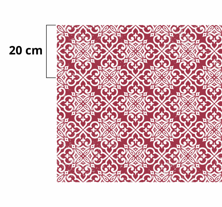 Marocký červený vintage vinylový koberec - Tenstickers