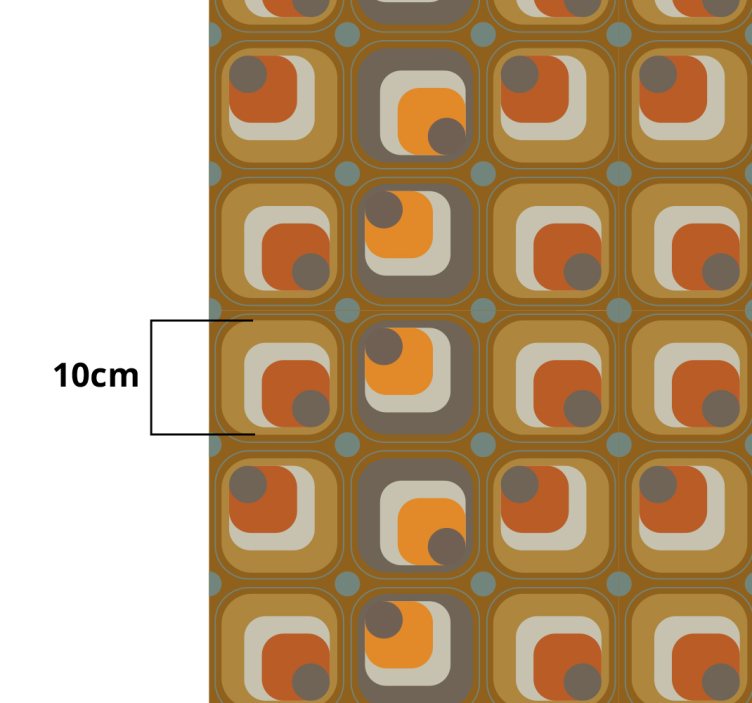 Vinylový koberec vintage retro farebné bloky - Tenstickers