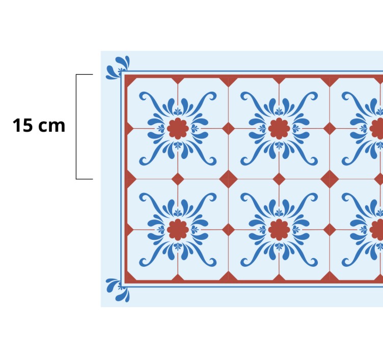 Dlaždicový koberec modrej farby v štýle "granada". - Tenstickers