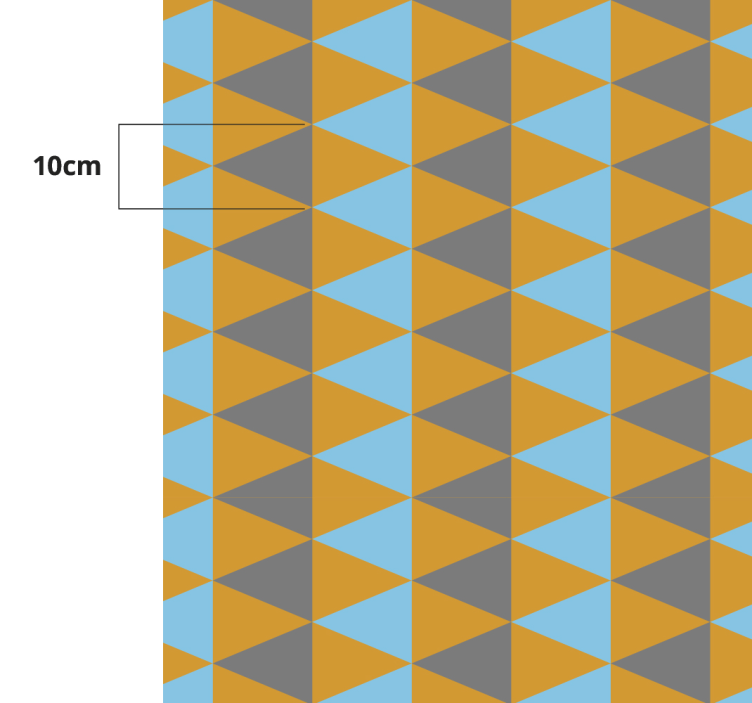 Oranžové, modré a šedé trojuholníky geometrické koberce - Tenstickers