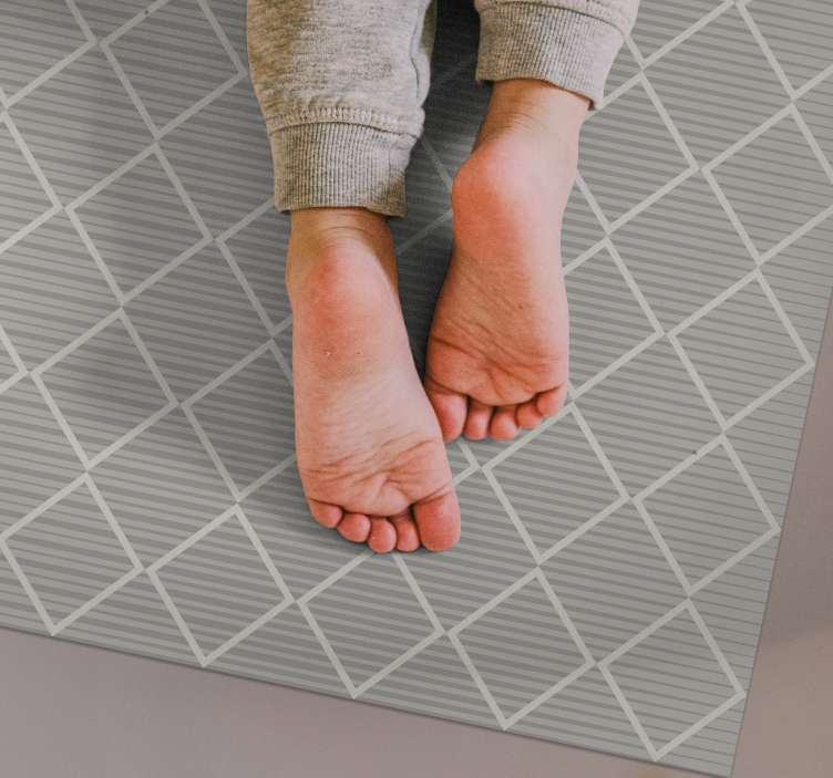 Nepravidelné šedé kosoštvorce geometrické vinylové koberčeky - Tenstickers