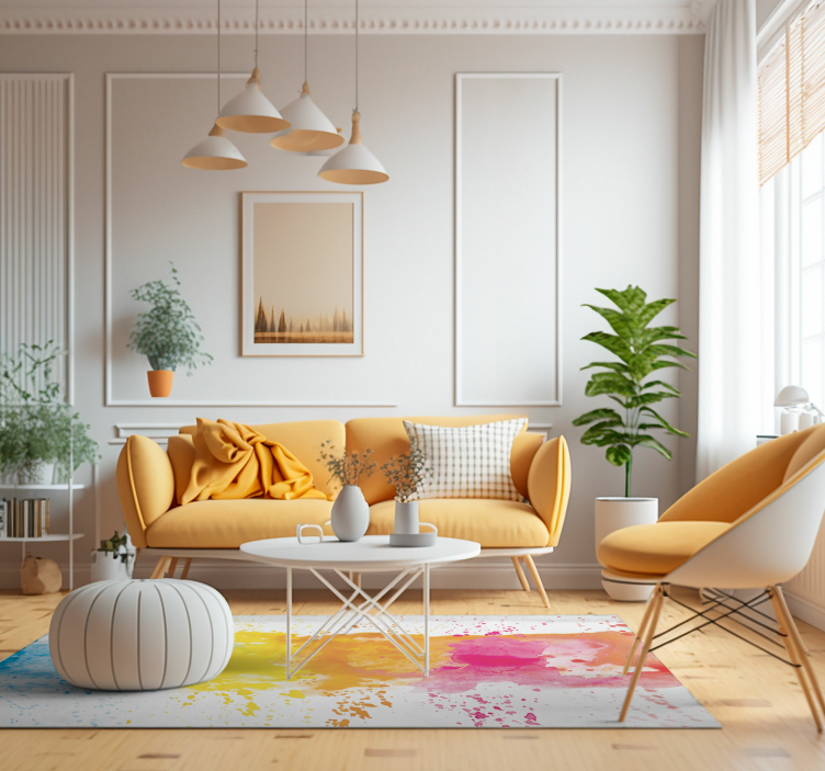 vinylový koberec do obývačky farebný striekaný povrch - Tenstickers