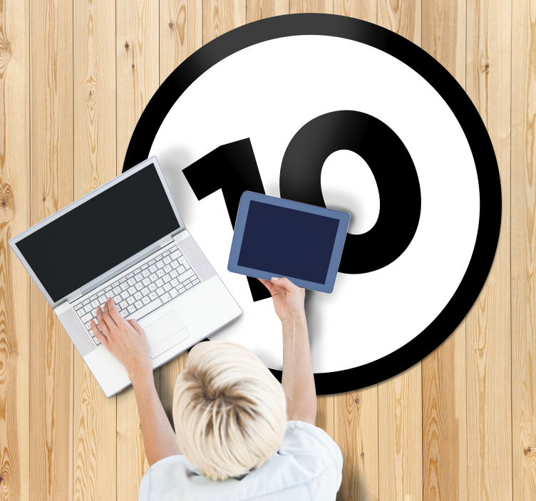 číslo pretekárskeho automobilu personalizovaný vinyl koberec - Tenstickers