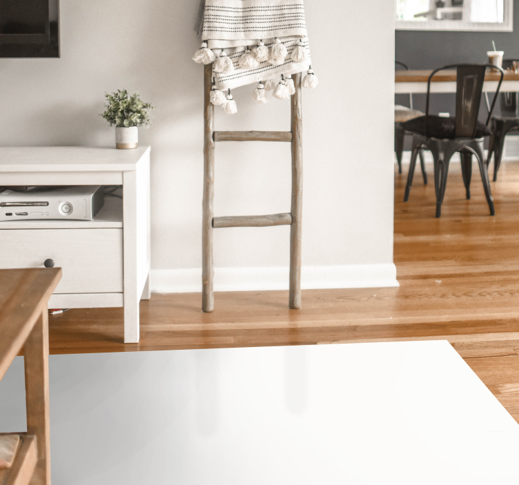 Biely obdĺžnikový moderný koberec - Tenstickers