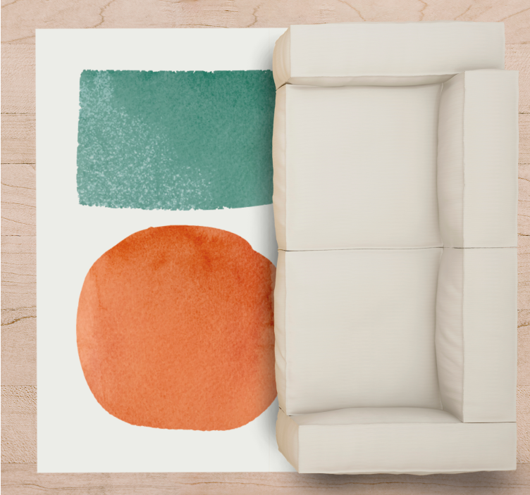 Bodkovaný a štvorcový koberec s minimalistickým dizajnom - Tenstickers