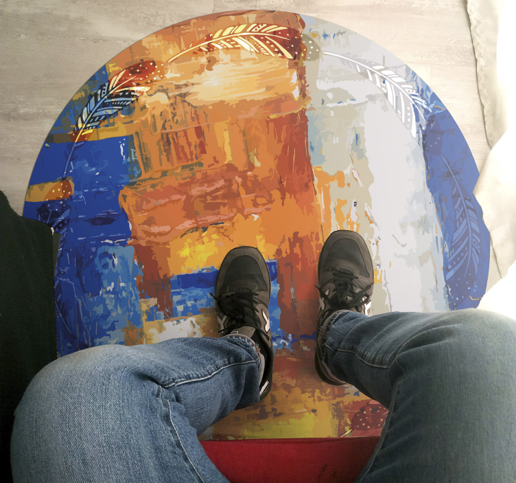 Boho abstraktný problémový koberec moderný koberec - Tenstickers