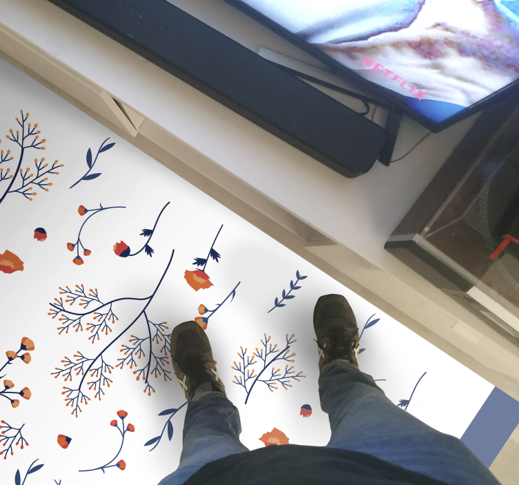 Botanický a tradičný štýl vinylový koberec - Tenstickers