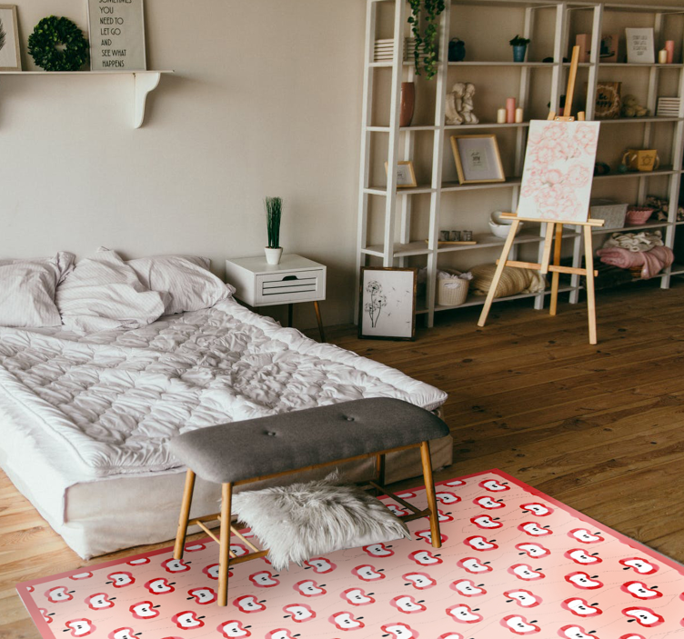 červené jablká moderný vinylový koberec - Tenstickers