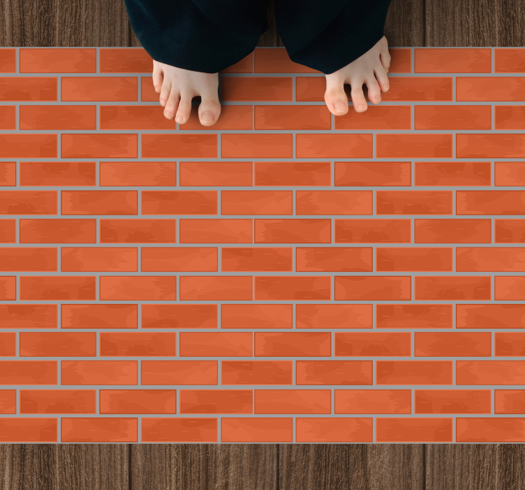 červené tehly vzor textúra koberec - Tenstickers