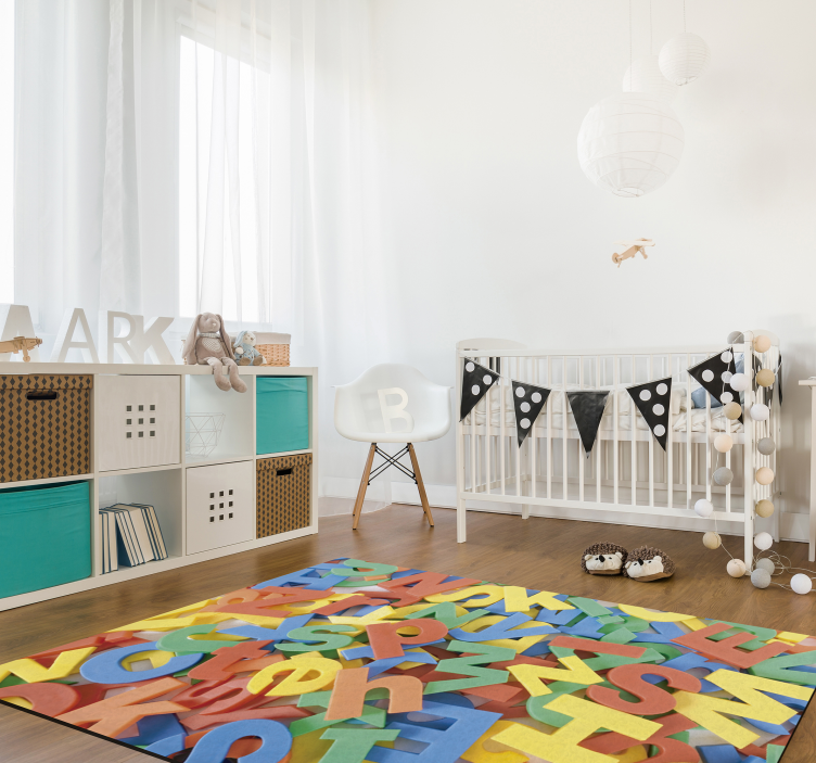 vinylový koberec abeceda farebná abeceda hracia plocha - Tenstickers