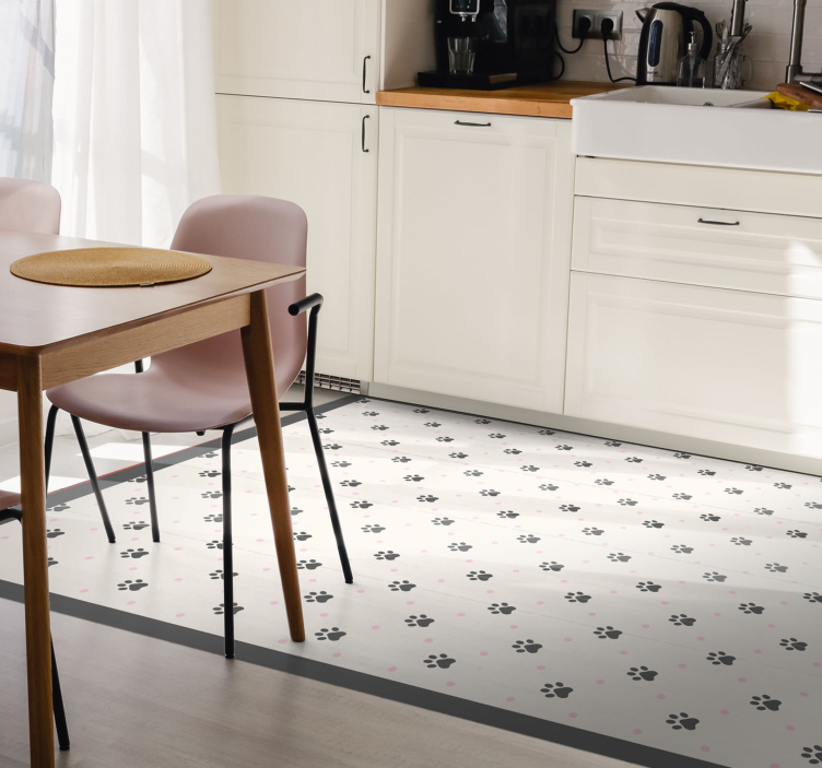 čierne vinylové koberce s potlačou labiek - Tenstickers